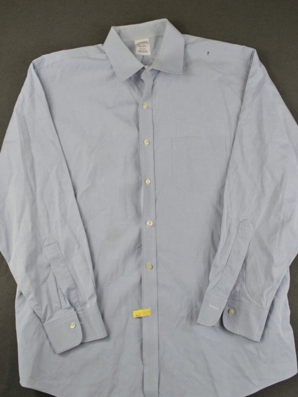 Brooks Brothers Mens Light Blue Dress Shirt Regent Fit Long Sleeve Classic 17-33